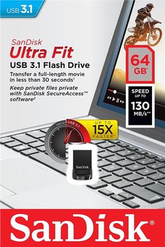 Накопичувач SanDisk 64GB USB 3.1 Type-A Ultra Fit (SDCZ430-064G-G46) SDCZ430-064G-G46 фото