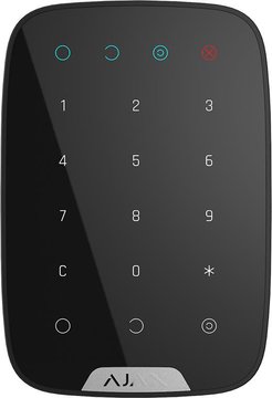 Бездротова сенсорна клавіатура Ajax KeyPad, jeweller, бездротовий, чорний (000005653) 000005653 фото