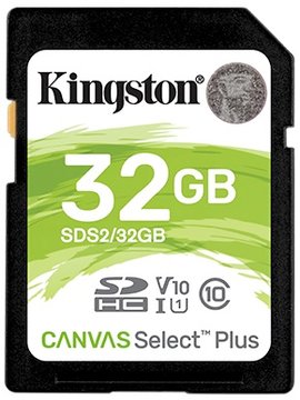 Карта пам'яті Kingston 32GB SDHC C10 UHS-I R100MB/s (SDS2/32GB) SDS2/32GB фото