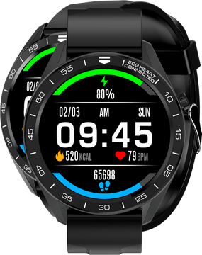 Смарт-часы 2E Motion GT 46мм, 1.3", 240x240, TFT, BT 5.0 BLE, черно-оранжевый 2E-CWW20BKOR фото