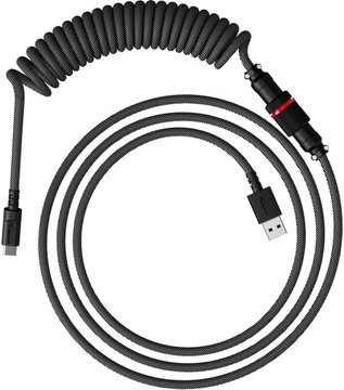 Кабель HyperX USB-A-USB-C спиральный, 1.37м Grey/Black 6J679AA фото