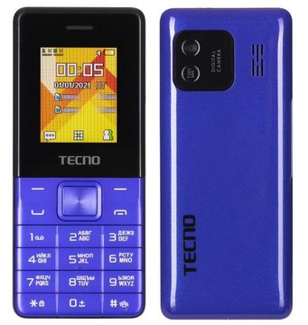 Мобильный телефон TECNO T301 1.77" 2SIM, 1150мАч, синий - Уцінка 4895180778698 фото