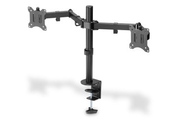 Кріплення DIGITUS Dual Monitor Clamp, 15-32", з нахилом, поворотом (DA-90400) DA-90400 фото