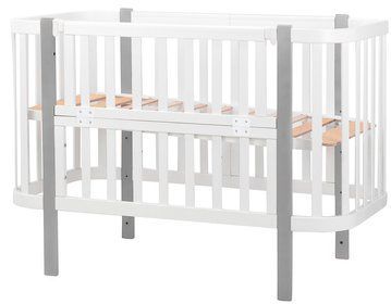 Ліжко Babyroom Місяць (120x60) білий - сірий (625552) 625552 фото