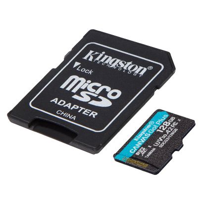 Карта пам'яті Kingston microSD 128GB C10 UHS-I U3 A2 R170/W90MB/s + SD (SDCG3/128GB) SDCG3/128GB фото