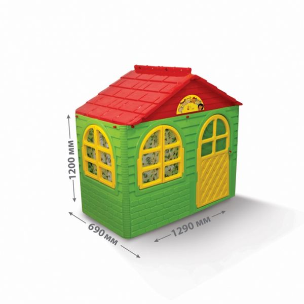 Дитячий ігровий Будиночок зі шторками зелений02550/13 пластиковий 02550/12 фото