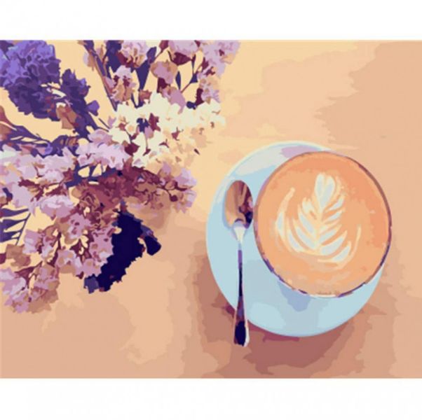 Картина по номерам. Brushme "Лавандовый кофе" , 40х50 см (GX22206) GX22206 фото
