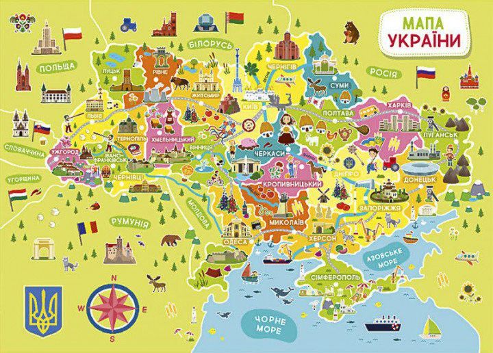 Пазл Карта Украины DoDo , 100 элементов 300109 фото