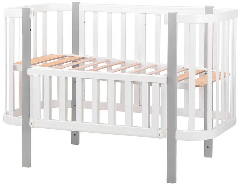 Кровать Babyroom Луна (120x60) белый - серый BR-625552 фото