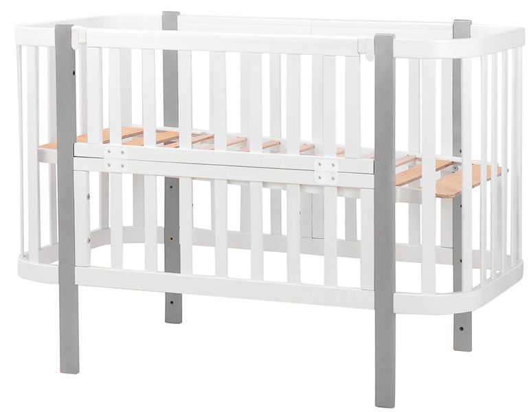 Кровать Babyroom Луна (120x60) белый - серый BR-625552 фото