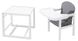 Стульчик- трансформер Babyroom Пони-240 белый пластиковая столешница серый - графит (626016) BR-626016 фото