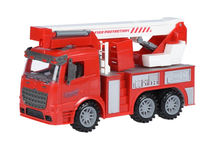 Машинка инерционная Truck Пожарная машина с подъемным краном Same Toy (98-617Ut) 98-617Ut фото