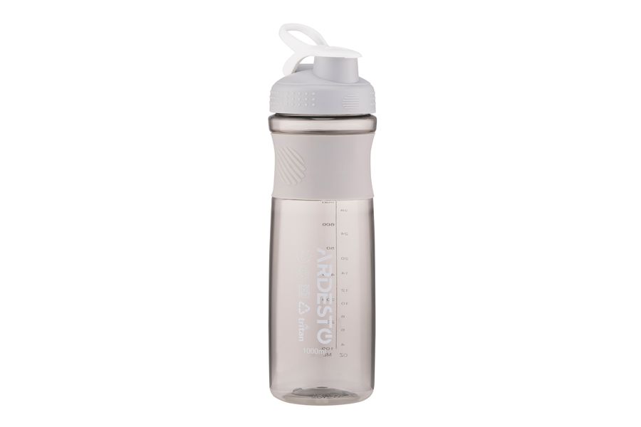Пляшка для води Ardesto Smart bottle 1000 мл, сіра, тритан (AR2204TG) AR2204TG фото