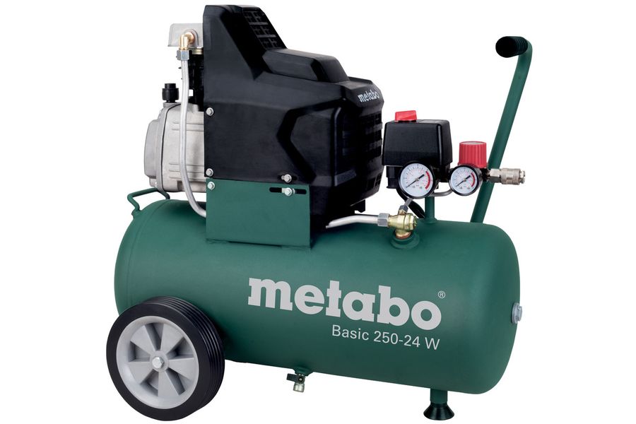 Компрессор воздушный Metabo Basic 250-24 W, 1500Вт, 24л, 110л/мин, 8бар. 601533000 фото