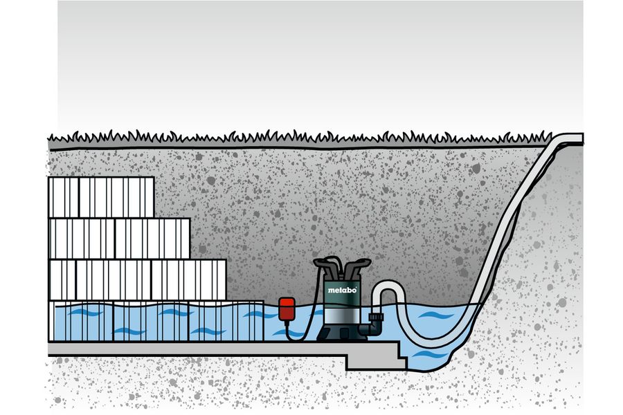 Насос дренажний для чистої води Metabo TP 8000 S, 350 Вт, 8 куб/год, висота подачі 7м, занурення до 5м., 4.3 кг - Уцінка 0250800000 фото