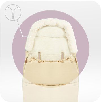 Зимовий конверт MoMi Sleeping bag 2в1 beige AKCE00049 фото