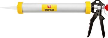 Пістолет для герметика Neo Tools, 600мл, корпус алюмінієво-сталевий, робоча частина 380мм, обертальна ручка 21B360 фото