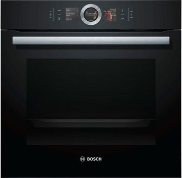 Духовой шкаф Bosch электрический, 71л, A+, дисплей, конвекция, пиролиз, черный HBG6764B1 фото