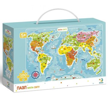 Детский пазл "Карта Мира" DoDo , 100 элементов (300110/100110) 300110/100110 фото
