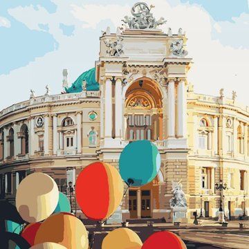 Картина за номерами. Міський пейзаж. "Жемчужина у моря" ,40 * 40 см (KHO3501) KHO3501 фото