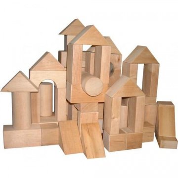 Детский деревянный конструктор "Городок №2" 11232, 53 детали 11232 фото