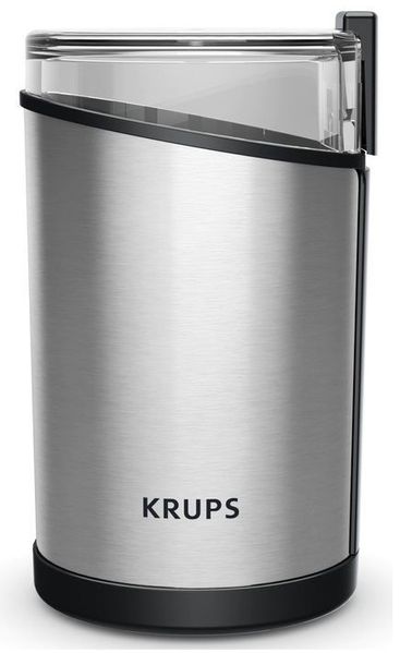 Кофемолка Krups роторная, 200Вт, объем зерен-85г, нерж.сталь, пластик, черный GX204D10 фото