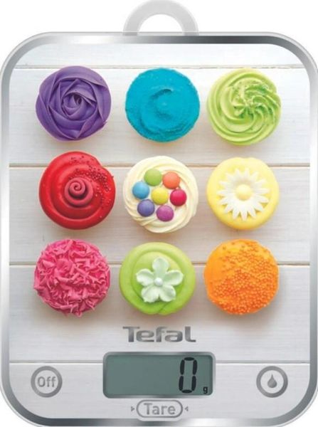 Весы Tefal кухонные Optiss Decor, 5кг, 2хААА в комплекте, стекло, разноцветный (BC5122V1) BC5122V1 фото