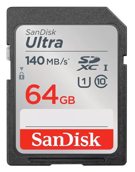Карта памяти SanDisk SD 64GB C10 UHS-I R140MB/s Ultra (SDSDUNB-064G-GN6IN) SDSDUNB-064G-GN6IN фото