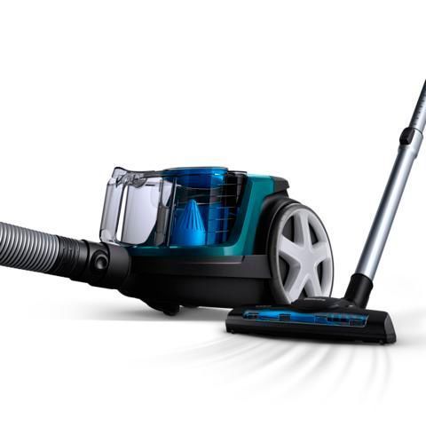 Пылесос Philips контейнерный 3000 series, 900Вт, конт пыль -1,5л, НЕРА, турбощетка, черно-зеленый (FC9334/09) FC9334/09 фото