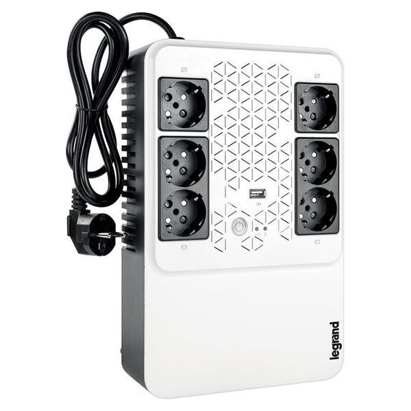 Джерело безперебійного живлення Legrand Keor Multiplug 800ВА, (4+2)хSchuko, USB (310082) 310082 фото