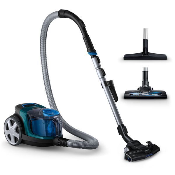 Пылесос Philips контейнерный 3000 series, 900Вт, конт пыль -1,5л, НЕРА, турбощетка, черно-зеленый (FC9334/09) FC9334/09 фото