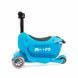 Самокат MICRO серії "Mini2go Deluxe Plus" - БЛАКИТНИЙ (до 50 kg, до 20 kg з сидінням, триколісний) MMD034 - Уцінка