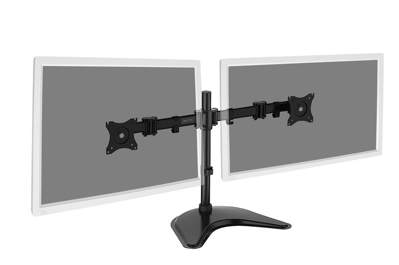 Кріплення DIGITUS Dual Monitor Stand, 15-27", з нахилом, поворотом (DA-90348) DA-90348 фото