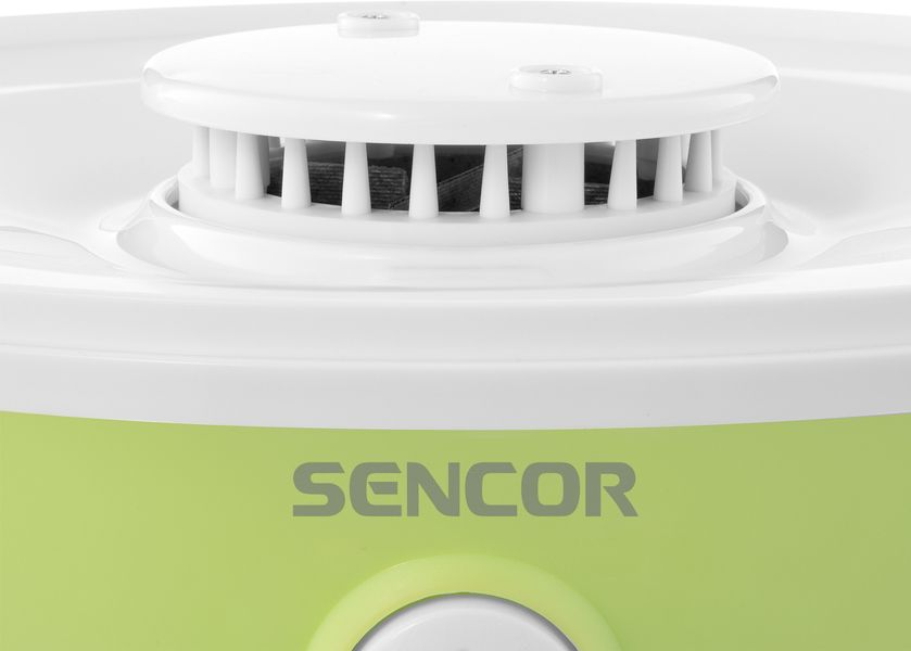 Сушарка для продуктів Sencor, 250Вт, поддонов -2.6x23см, диаметр-23см, сітка для ягід в компл., пластик , зелений SFD757GG фото