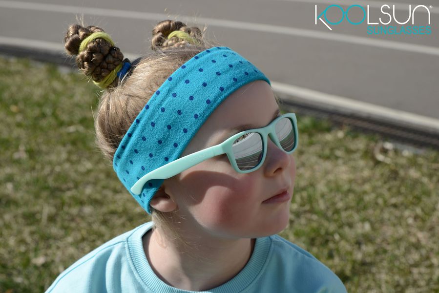 Дитячі сонцезахисні окуляри Koolsun KS-WABA001 м'ятного кольору серії Wave (Розмір: 1+) KS-WABA001 фото