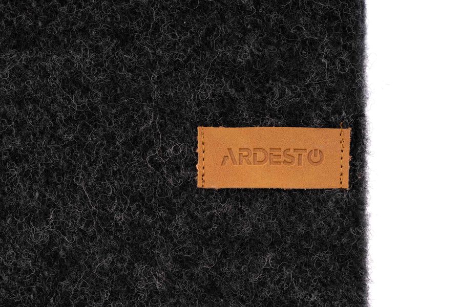 Плед Ardesto Leonardo Doubleface, 140x200см, 100% вовна, антрацит-сірий (ART0403LD) ART0403LD фото