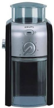 Кофемолка Krups жернова, 100Вт, объем зерен-200г, пластик, черный GVX242 фото