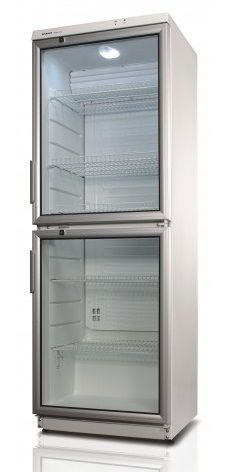 Холодильна вітрина Snaige, 173x60х60, 350л, полок - 5, зон - 1, бут-154, 2дв., ST, алюмін.двері, білий - Уцінка CD35DM-S300C фото