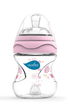 Дитяча пляшечка Nuvita Mimic 150 мл 0м+ Антиколікова, рожева NV6010Pink - Уцінка NV6010Pink фото