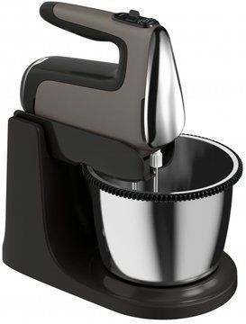 Міксер Tefal стціонарний POWERMIX SILENCE, 600Вт, насадки -4, чаша -металл, 2,5л , турборежим, сіро-чорний (HT654E38) HT654E38 фото