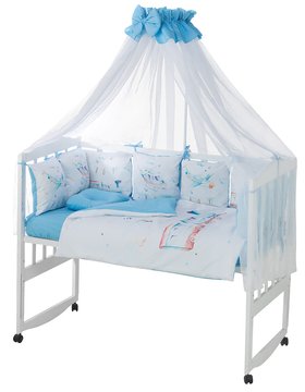 Дитяче ліжко Babyroom Bortiki Print-08 blue train