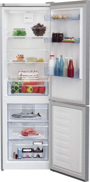 Холодильник Beko з нижн. мороз., 186x60x67, xолод.відд.-215л, мороз.відд.-109л, 2дв., А++, NF, сріблястий RCNA420SX RCNA420SX фото
