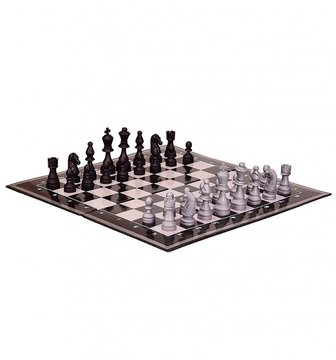 Настольная игра "Шахматы" 99300/ картонная доска - 36*36 см Черная доска (99301) 99301 фото