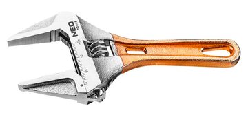 Ключ разводной Neo Tools короткий кованый 118 мм, рабочий диапазон 0-28 мм. (03-019) 03-019 фото