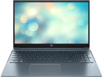 Ноутбук HP Pavilion 15-eh1062ua 15.6" FHD IPS AG, AMD R5-5500U, 16GB, F512GB, UMA, DOS, блакитний (422L4EA) 422L4EA фото