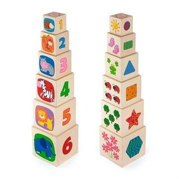 Деревянные кубики-пирамидка Viga Toys с цифрами (50392) 50392 фото