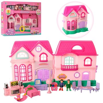 Дитячий ігровий будиночок для ляльок з лялечками і меблями (16526D) 16526D фото