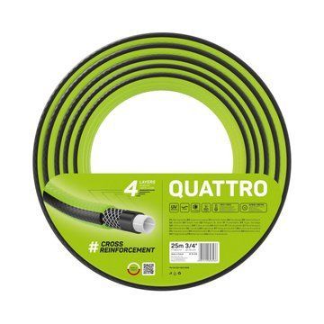 Шланг садовий Cellfast QUATTRO, 3/4', 25м, 4 шари, до 20 Бар, -10&hellip;+50°C (10-075) 10-075 фото
