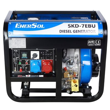 Генератор дизельный EnerSol, 230В/380В (1/3 фазы), 6/6.5кВт, электростартер, AVR, 119кг. (SKD-7EBU) SKD-7EBU фото