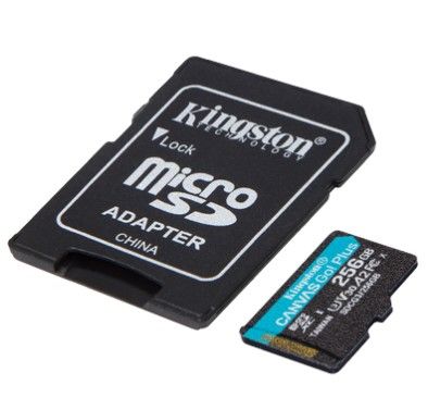 Карта памяти Kingston microSD 256GB C10 UHS-I U3 A2 R170/W90MB/s + SD (SDCG3/256GB) SDCG3/256GB фото